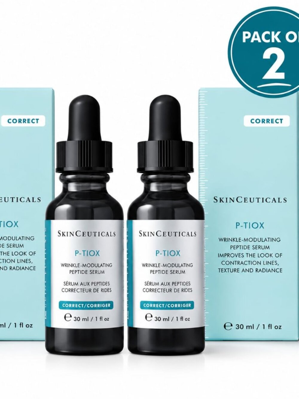 SkinCeuticals P-TIOX Wrinkle-Modulating Peptide Serum 30ml Pack of 2